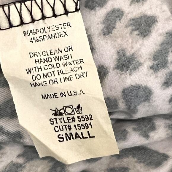 Entro Tonal Leopard Print One Shoulder Blouse Top Tan Black Women's Size Small - Picture 6 of 6